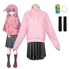 ぼっちざろっく コスプレ衣装 後藤ひとり/ごとう ひとり 制服 Gotoh Hitori コスプレ衣装 グッズコスプレ キャラ 人気 アニメcosplay イベンド ハロウィン 仮装 文化祭 コスチュ