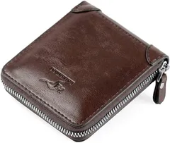 Ｔｈａｉ　Ｓａｗａｄｅｅ Thai Sawadee コンパクト メンズ ジップ財布 ミニ財布 ラウンドファスナー カジュアル ダークブラウン( ダークブラウン)
