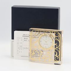 新品未使用】SEIKO セイコー 置時計 HR592W 白大理石枠 クリスタル