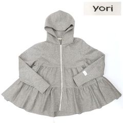 yori ティアードジップパーカー　グレー yori ティアードパーカー グレー