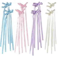 髪留め 蝶結びヘアークリップ バレッタ 大きめ おしゃれ ヘアアレンジ リボンピン エレガント リボンクリップ ウェディング 髪飾り ヘッド 8個セット ヘアクリップ 結婚式 ヘアクリップ 成人式 リボン 卒業式 ヘアアクセサリー