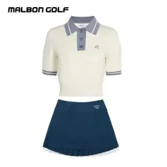 MALBON GOLF(マルボンゴルフ) クーリングニット半袖タートルネックレディーストップ （ 5 ベルカラー)