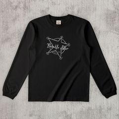 グラフィックロングTシャツ　Twinkle Star Mono / White -Long-