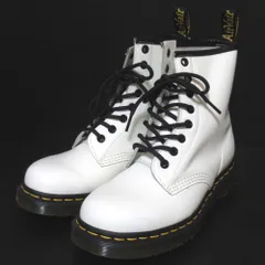 新品同様 Dr.Martens ドクターマーチン 1460 スムースレザー 8ホール レースアップ ショートブーツ 11822100 UK4 23cm ホワイト レディース 古着 中古 USED