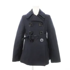 マークジェイコブス MARC JACOBS Pコート ピーコート ダブル ハーフ ビッグボタン ベルト ウール S 紺 ネイビー /AH10 ■GY99のサムネイル