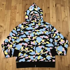 New multi camo シャーク パーカー Lサイズ cotton candy camo shark full zip hoodie エイプ ベイプ アベイシングエイプ マルチカモ