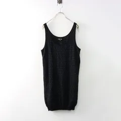 【値下げ】ドゥロワー Drawer ラメ ドット カシミヤ ノースリーブニットワンピース 1/■ブラック チュニック ドレス【2400014105117】のサムネイル