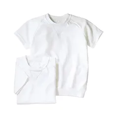 [ニッセン] アクティブシャツ・Tシャツ 丸首・半袖 体操服シャツ２枚組 白