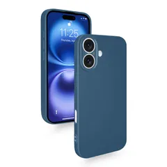【新着商品】カバー 軽量 ケース 薄型 柔軟 ケース アイフォン16 16 スマホケース 16 マット質感 いpほね 指紋防止 擦り傷防止 シリコン 落下防止 耐衝撃 滑り止め iPhone ストラップホール付き Zeunoen (ブルー)