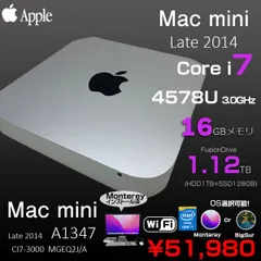 1TBMac mini 2014 RAM16GB SSD128GB HDD1TB