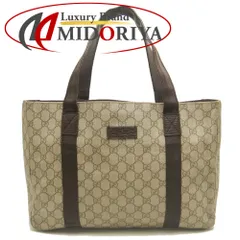 KCH様 GUCCI グッチ GGトートバッグ ベージュ/ダークブラウン PVC