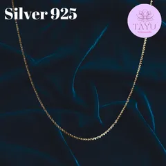 【大人気新品】シルバー925 シンプルチェーン45cm ゴールド アジャスターなし ペンダントネックレス 男女