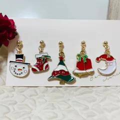 ピアス　クリスマス　5点　ピアスセット