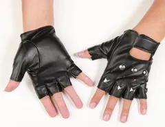 手袋 指なし手袋 半指 ダンス パフォーマンススタッズ フィンガーレス グローブ