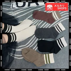 リブソックスセット 暖かい 靴下 5足組 ボーダーソックス 蒸れない 韓国 ソックス あったか靴下 足元温めるグッズ おしゃれ ハイカット ス