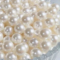 アイボリー 穴なし ツヤパールビーズ 6mm 8mm 10mm 12mm ハンドメイド アクセサリーパーツ