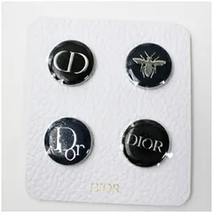 クリスチャンディオール 未使用 ピンバッジ 4個セット ネイビー シルバー