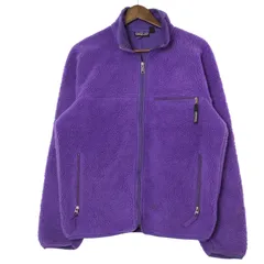 パタゴニア ベビーレトロカーディガン ナチュラル×パープル 90年代 90s USA製 patagoniaパタゴニア ベビーレトロ カーディガン