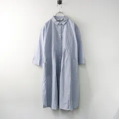 Yesterday Cross コットンハウスアヤ シワ加工 シャツワンピース Yesterday Cross コットンハウスアヤ シワ加工 シャツワンピース