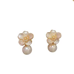 【新品】 [KIKIMOLO] ピアス レディース 小さめ 金属アレルギー対応 925シルバー 軽い おしゃれ かわいい シンプル フォーマル ギフト 誕生日 記念日 プレゼント (花) 0