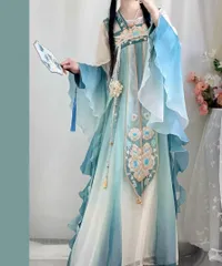 星【新品 未使用】2025新作 豪華刺繍 漢服 かんふく 古風衣装 レトロ風 中華ロリータ コスプレ ワンピース 唐装 仙女服 中華風  美しい刺繍 学園祭用 文化祭用 舞台演出用 日常着 プレゼント用 レディース用HF204