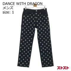 Dance With Dragon ニコちゃん総柄 ストレッチ 黒 サイズ4 - メルカリ