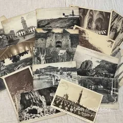 ◆フランスアンティーク｜ポストカード集、白黒写真風景、ハガキ、古い、まとめ売り フランスアンティークポストカード（フルール系）10枚セット