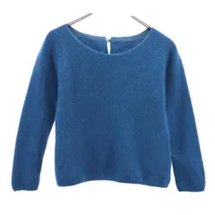 リフレクト 日本製 カシミヤ100％ 長袖 セーター 9 ネイビー系 Reflect ニット レディース 古着 【231220】