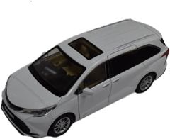 TOYOTA シエナ ダイキャスト ミニカー プルバック機能付き 白 1/24スケール 完成品