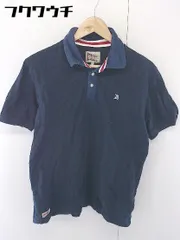 ◇ ◎ The DUFFER of ST.GEORGE ワンポイント 鹿の子 半袖 ポロシャツ サイズ L ネイビー メンズ  【中古】 【1112020012624】のサムネイル