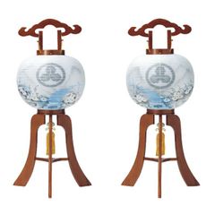 古美術品 雛道具 京都 丸屋 丸平 大木平蔵 燈明台 有職燈台 一対 短檠