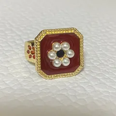 フラワー ビジュー リング レトロ ヴィンテージ