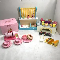 ★お値下げ！  Mother garden マザーガーデン 知育玩具 木製おままごと  まとめ商品 ケーキセット、アイスクリームショップ、バーベキューセット など  ごっこ遊び 廃盤 4.30kg