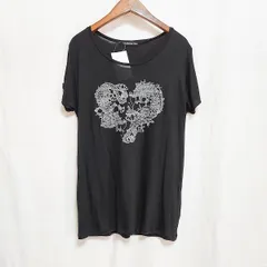 #snc ヴィヴィアンタム VIVIENNETAM カットソー 0 黒 グレー ドルマン 半袖 Tシャツ 薄手 ドラゴン ハート アート レディース [889326]のサムネイル