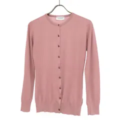 HR0196 JOHN SMEDLEY ジョンスメドレー カーディガン コットンニット 長袖 クルーネック S ピンク イギリス製