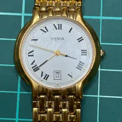 動作品　YEMA　イエマ　腕時計　レア：フランス　ゴールドカラー　稼働品
