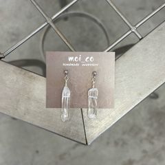 Clear Quartz Earrings – 水晶ピアス moi_co