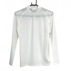 【新品】アンダーアーマー ハイネックインナーシャツ 白 ネックロゴグレー コンプレッション レディース XL  ゴルフウェア UNDER ARMOUR