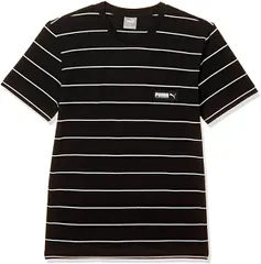 【新品】【Mサイズのみ】puma（プーマ）スポーツ ウェア 半袖 Tシャツ メンズ FUSION ストライプTシャツ プーマブラック 582684-01-M