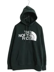 【お得なクーポン配布中!】 US企画 ノースフェイス プリント スウェット フード パーカー レディース М / 古着 アウトドア プルオーバー トレーナー 裏起毛 グリーン