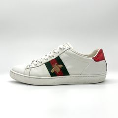 GUCCI エース ビー シェリーライン クレスト レザースニーカー 34 白