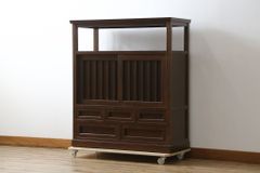 ★事前問合せ必須★ 松本民芸家具 茶タンス 中古 美品 530型 茶棚 飾り棚 戸棚 収納棚 サイドキャビネット リペア+発送まで3週間前後 R-079839