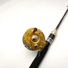 高品質 フライリール シルバー アルミニウム製 木製ハンドル