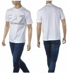 【新品】EMPORIO ARMANI　エンポリオアルマーニ　EA7 3LPT20/PJFFZ 　クルーネックTシャツ 半袖　1100 WHITE メンズ ブランド ブラック　ホワイト　白　白色　Tシャツ　紳士　アルマーニ　Mサイズ