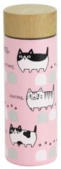 ステンレスボトル軽量300ml （猫３兄弟　お散歩）