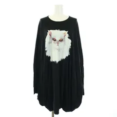 ヴィヴィアンウエストウッドレッドレーベル Vivienne Westwood RED LABEL チュニック 長袖 ネコ キャット プリント 2 M 黒 ブラック /TKのサムネイル