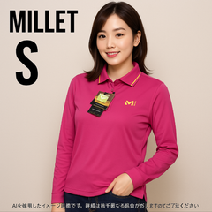 SS0079【送料無料】★新品未使用★ MILLET ミレー アウトドア 長袖ポロシャツ ピンク サイズ90 タグ付き