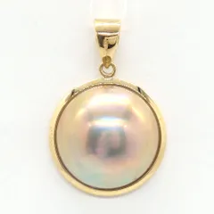 最大5万円OFFクーポン! 本真珠 大粒マベパール 16.7mm 約4g k18