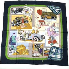 未使用品 HERMES エルメス スカーフ カレ90 自動車の快適 Confort en Automobile シルク スカーフ マルチカラー