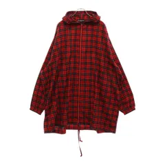 BALENCIAGA (バレンシアガ) オーバーサイズ フード付きチェックシャツ レッド 508461 TYB16